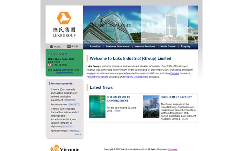 Website delivered for Luks Group
